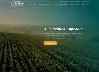 Agriculture Web Design Design Example