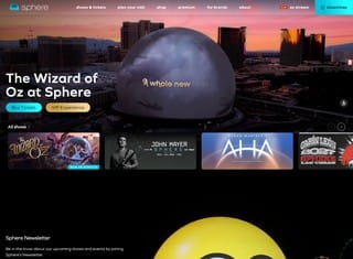 Entertainment Web Design Design Example