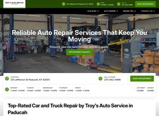 Auto Web Design Design Example