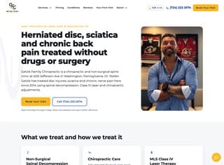 Chiropractor Web Design Design Example