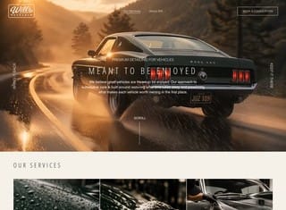 Auto Web Design Design Example