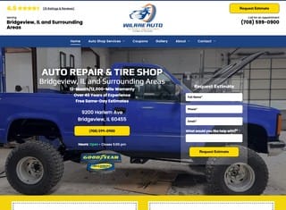 Auto Web Design Design Example
